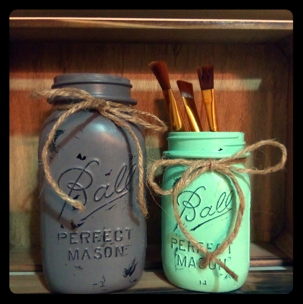 Decorative Mason jar storage